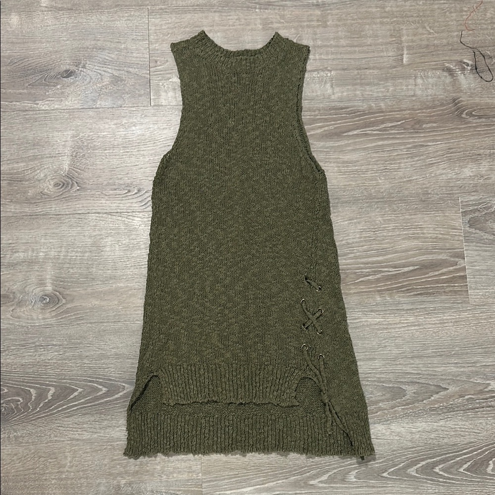 Sun & Shadow Textured Olive Knit Top
